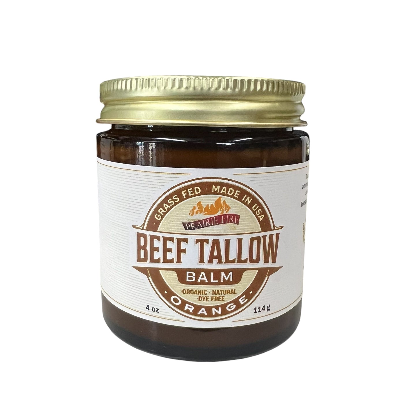 Grass Fed Beef Tallow Balm - 4 oz - Made in USA - Organic Grass Fed and Finished Tallow - Moisturizing Skin Care
