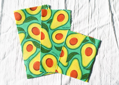 Beeswax Food Wrap - Avocado Print - Homeland Harvest