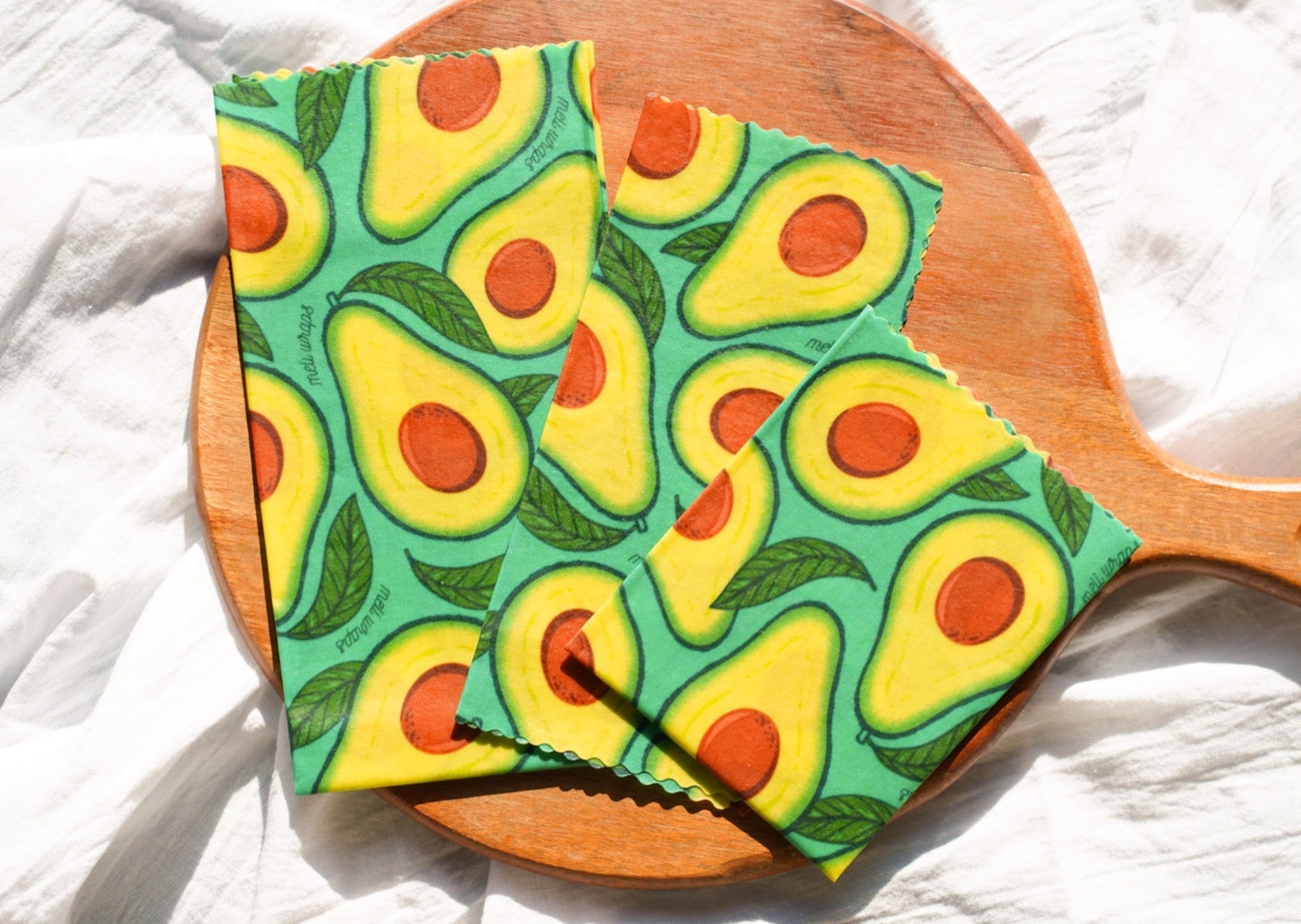 Beeswax Food Wrap - Avocado Print - Homeland Harvest