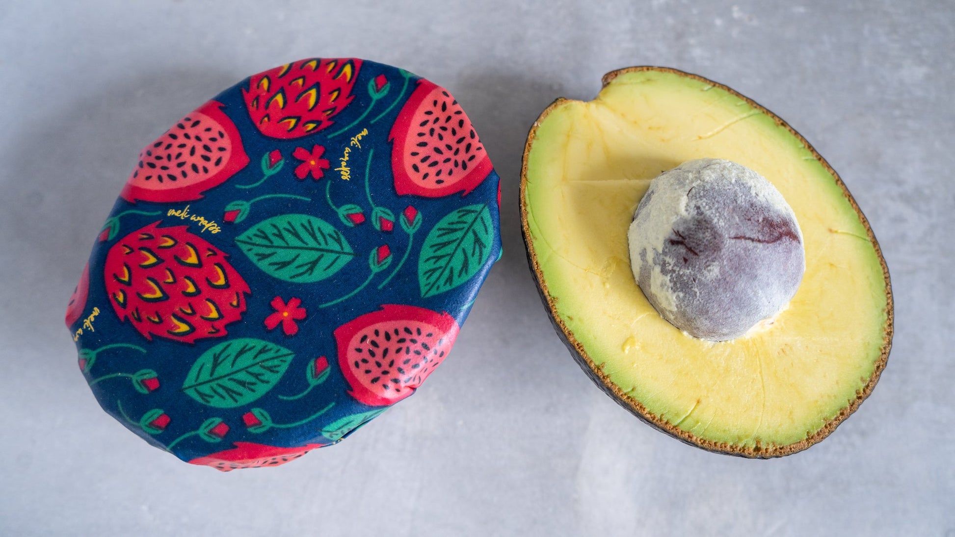 Beeswax Food Wrap - Dragonfruit Print - Homeland Harvest