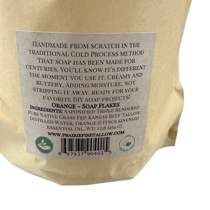 Pure Beef Tallow Soap Flakes - Made in USA - Grass Fed and Finished - Face, Body and Hair - Natural and Organic