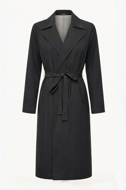 Trench Coat - Sandwashed & Silver Lined: EMF Shielding