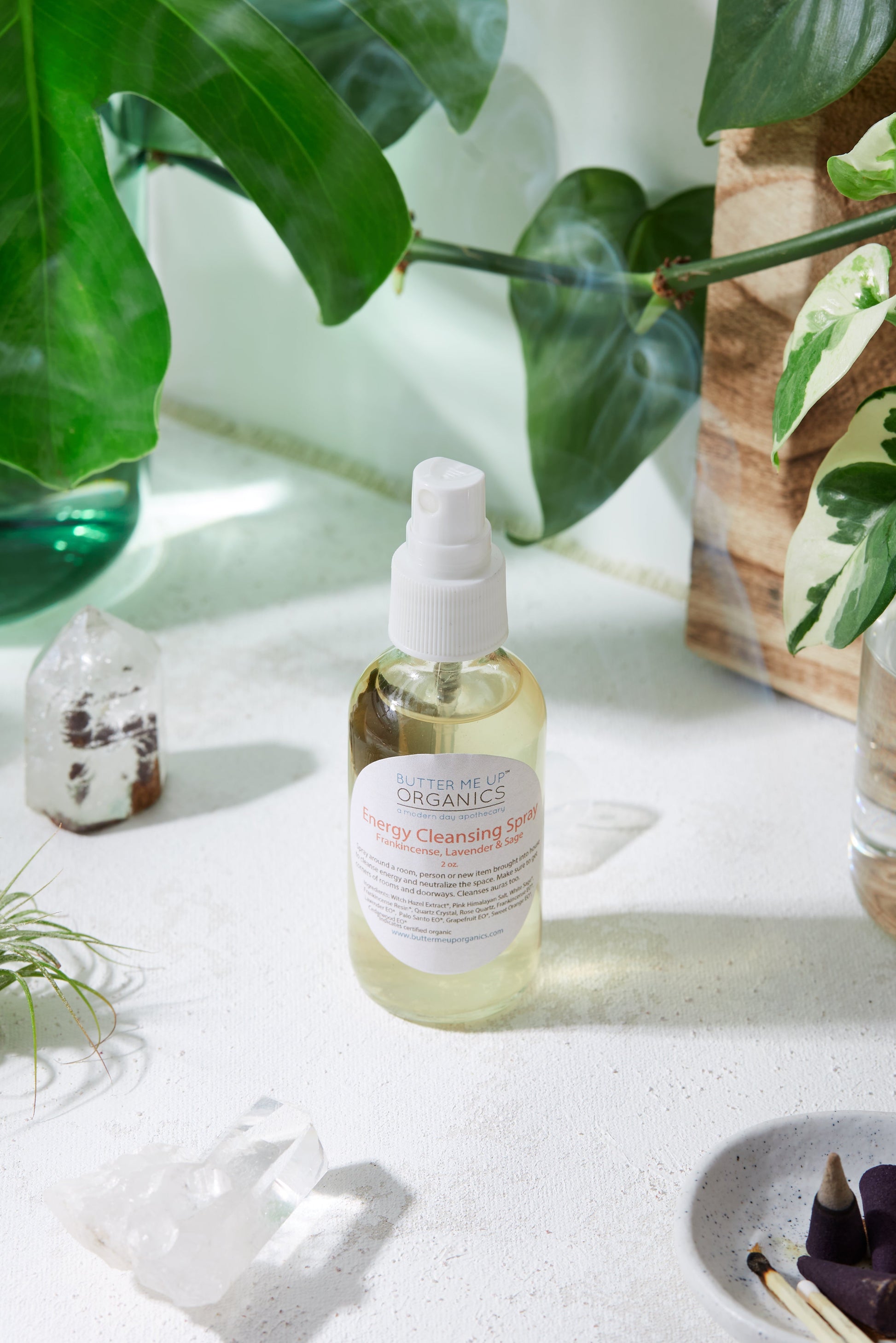 Organic Energy Cleansing Spray / Smudge Spray / Space Clearing / Energy Cleansing / Aura Cleansing / Purifying / Cleanse Negative Energy / - Homeland Harvest