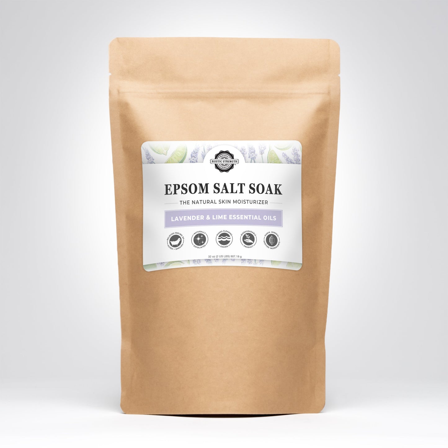 Epsom Salt Soak | Lavender & Lime - Homeland Harvest