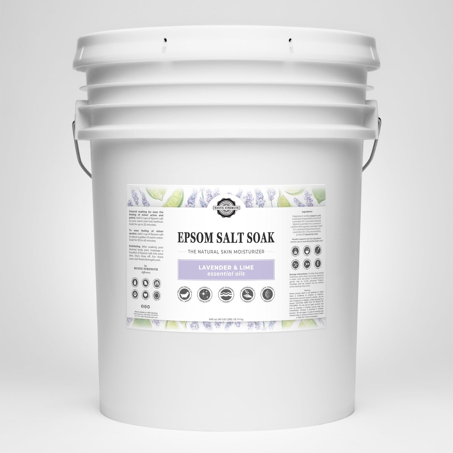 Epsom Salt Soak | Lavender & Lime - Homeland Harvest