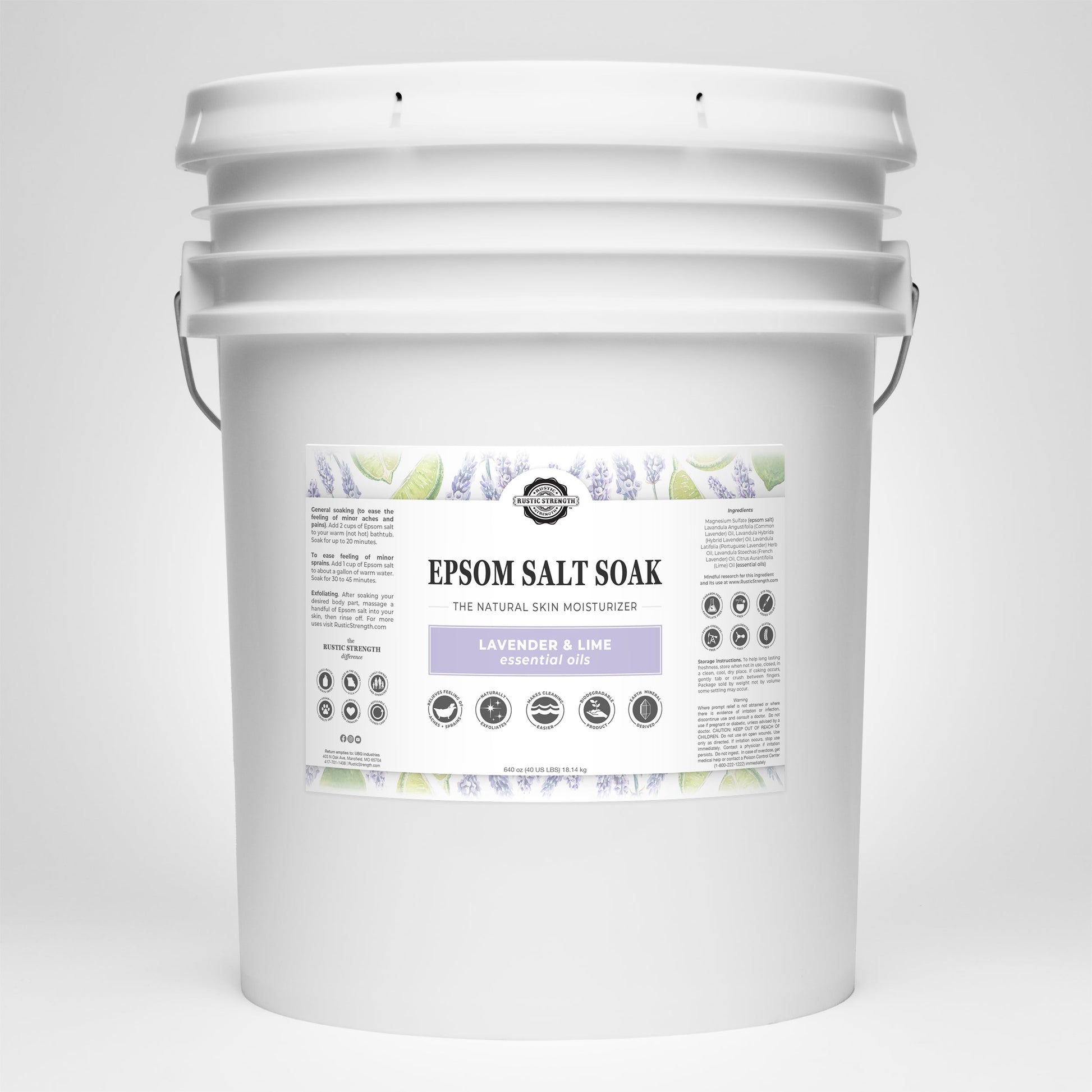 Epsom Salt Soak | Lavender & Lime - Homeland Harvest
