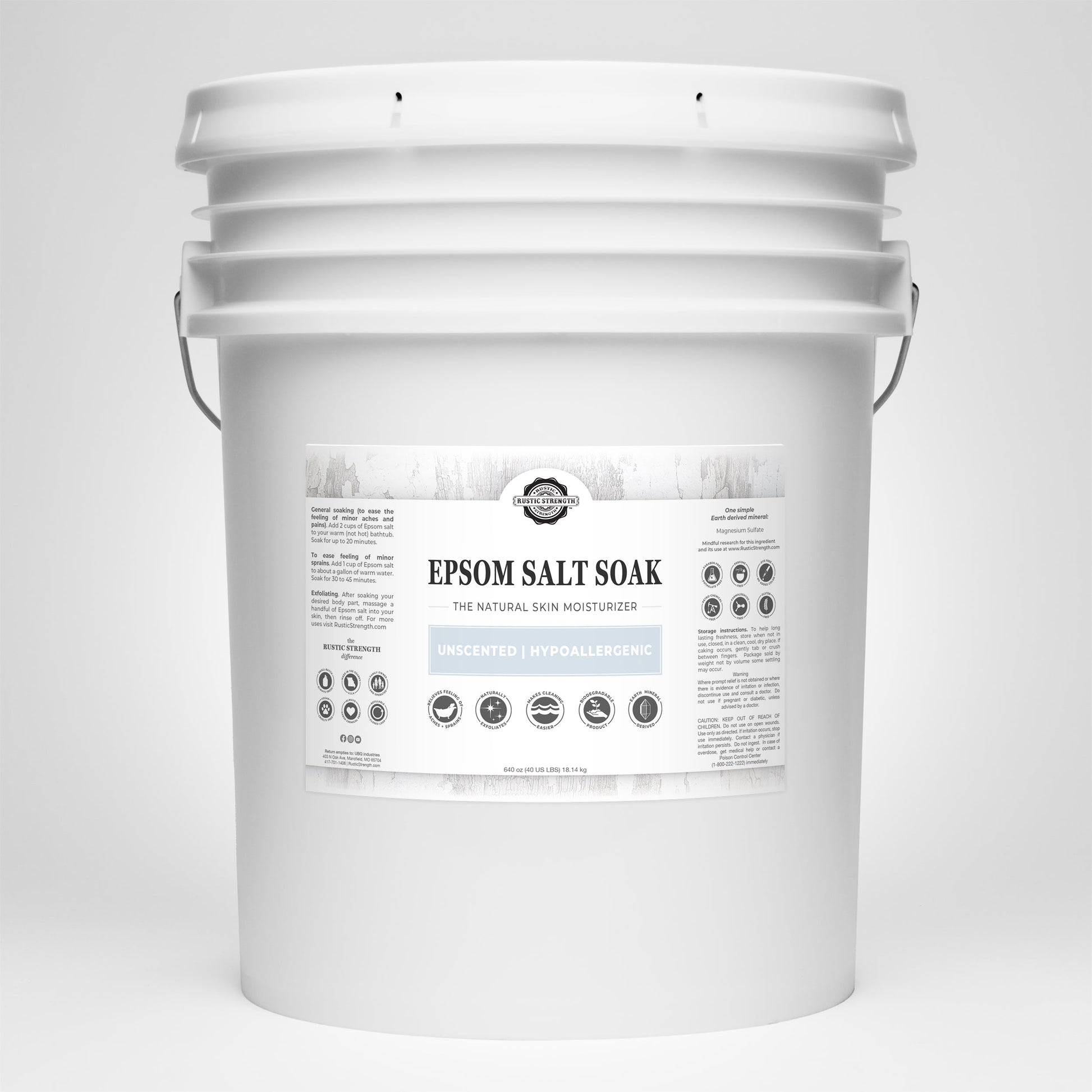 Epsom Salt Soak | Unscented - Homeland Harvest