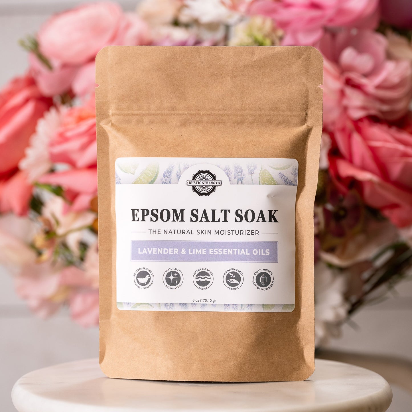 Epsom Salt Soak | Lavender & Lime - Homeland Harvest