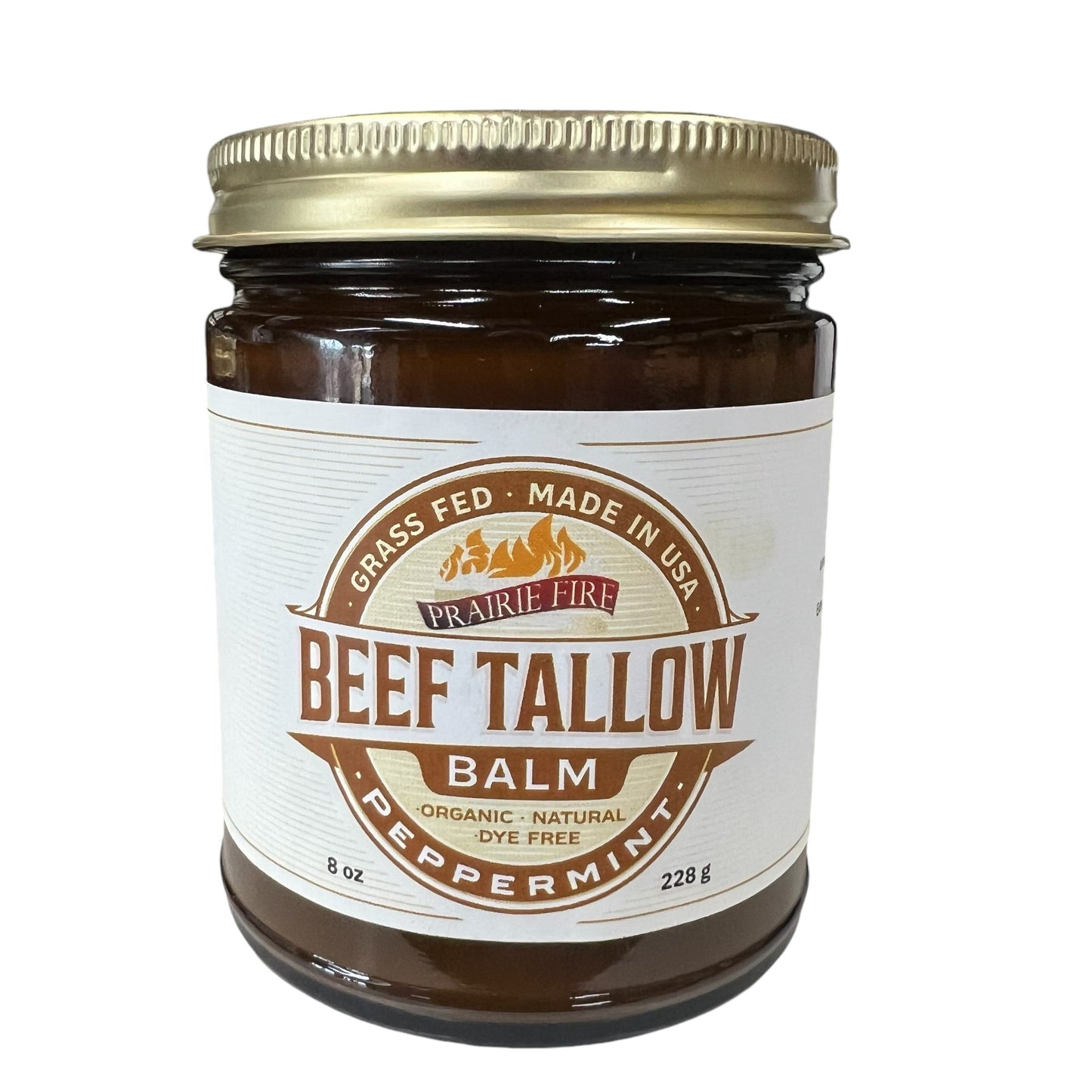 Grass Fed Beef Tallow Balm - 8 oz - Made in USA - Organic Grass Fed and Finished - Moisturizing Skin Care