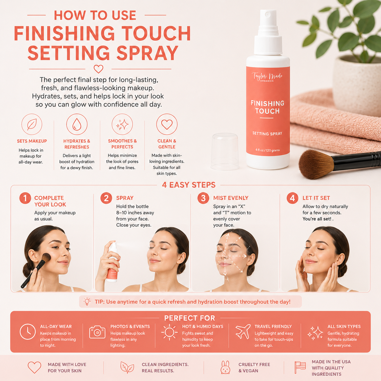 Finishing Touch Setting Spray | organic