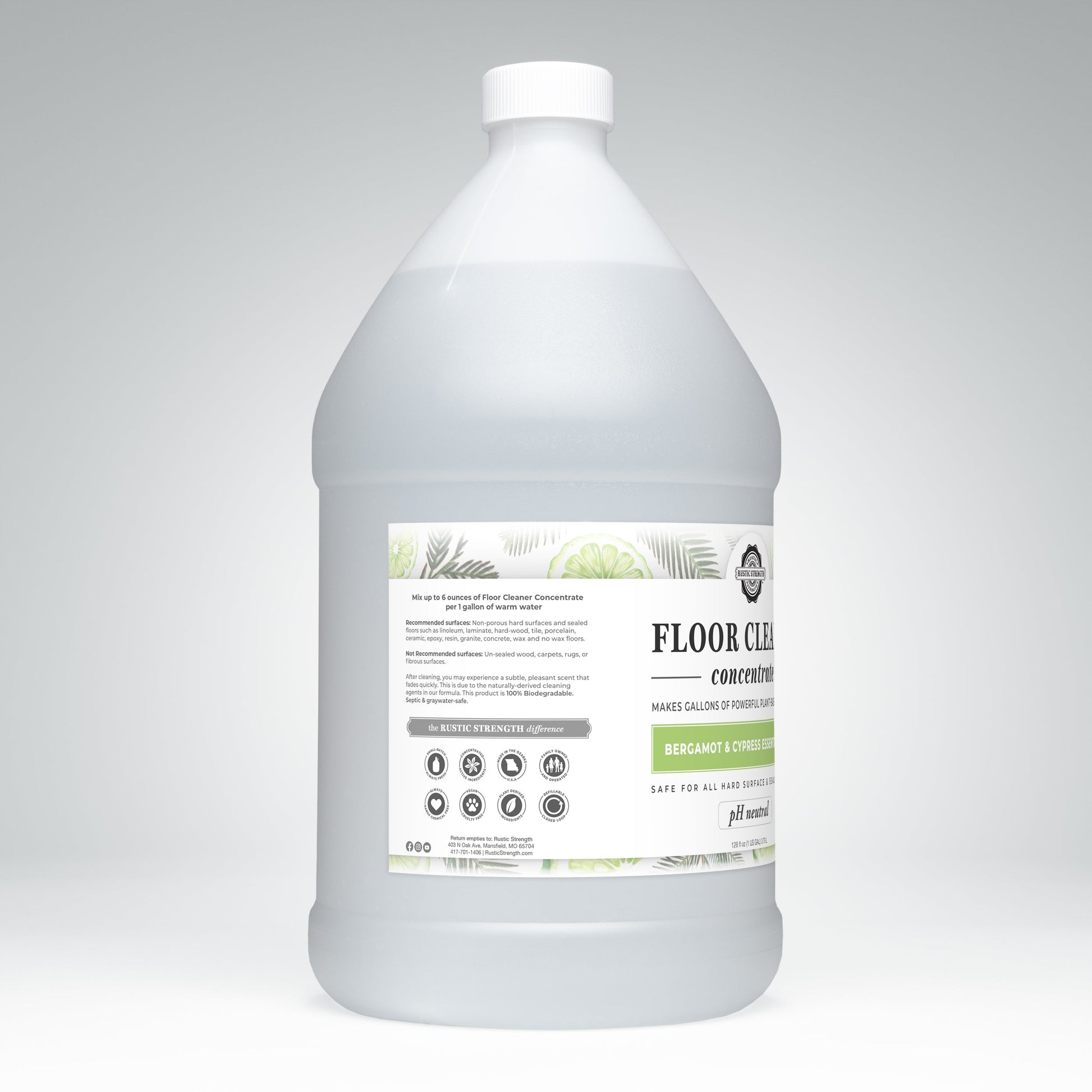 Floor Cleaner Concentrate | Bergamot & Cypress - Homeland Harvest