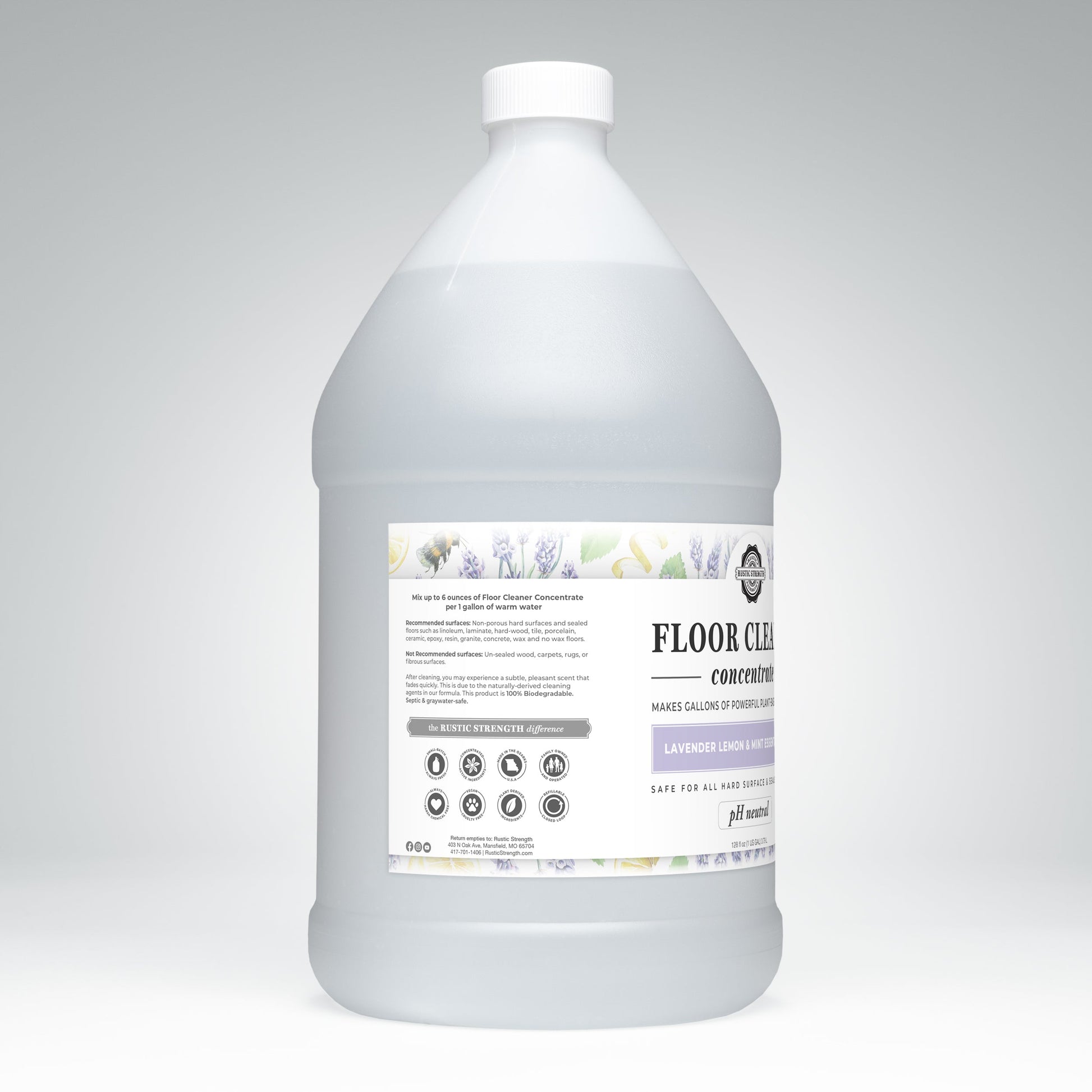 Floor Cleaner Concentrate | Lavender, Lemon & Mint - Homeland Harvest