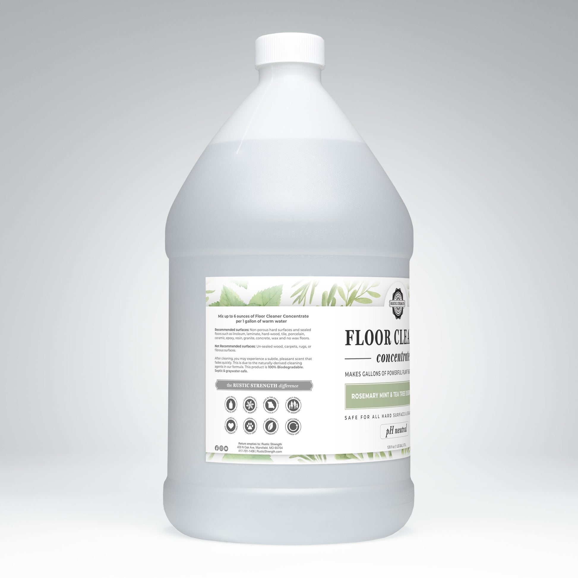 Floor Cleaner Concentrate | Rosemary, Mint & Tea Tree - Homeland Harvest