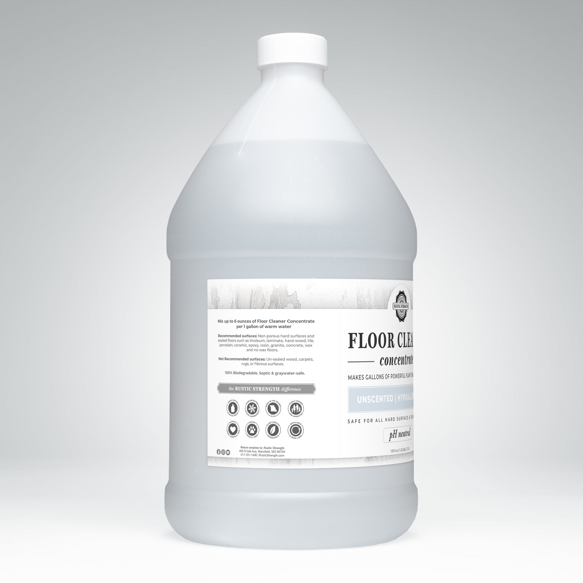 Floor Cleaner Concentrate | Unscented - Homeland Harvest