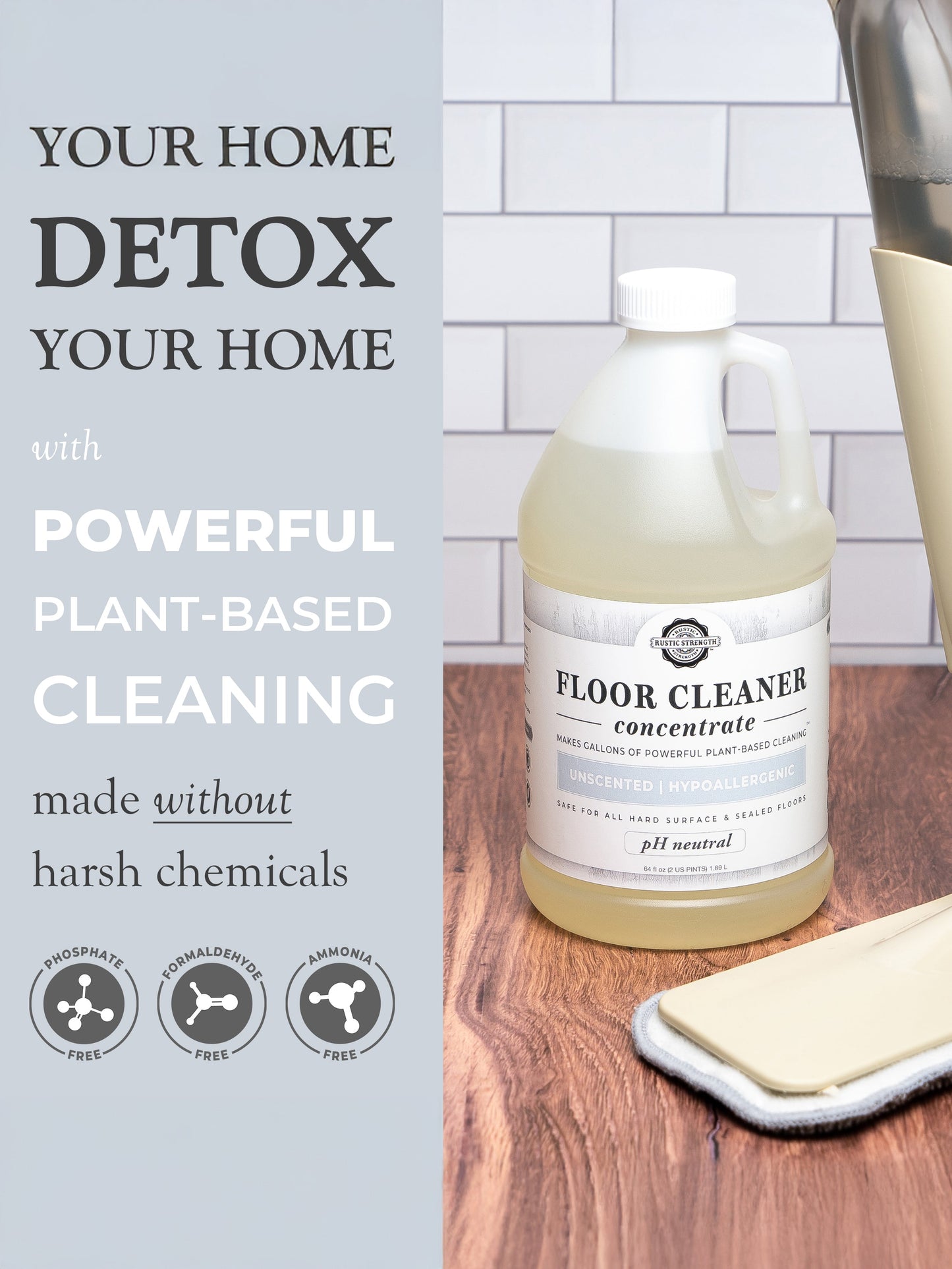 Floor Cleaner Concentrate | Rosemary, Mint & Tea Tree - Homeland Harvest