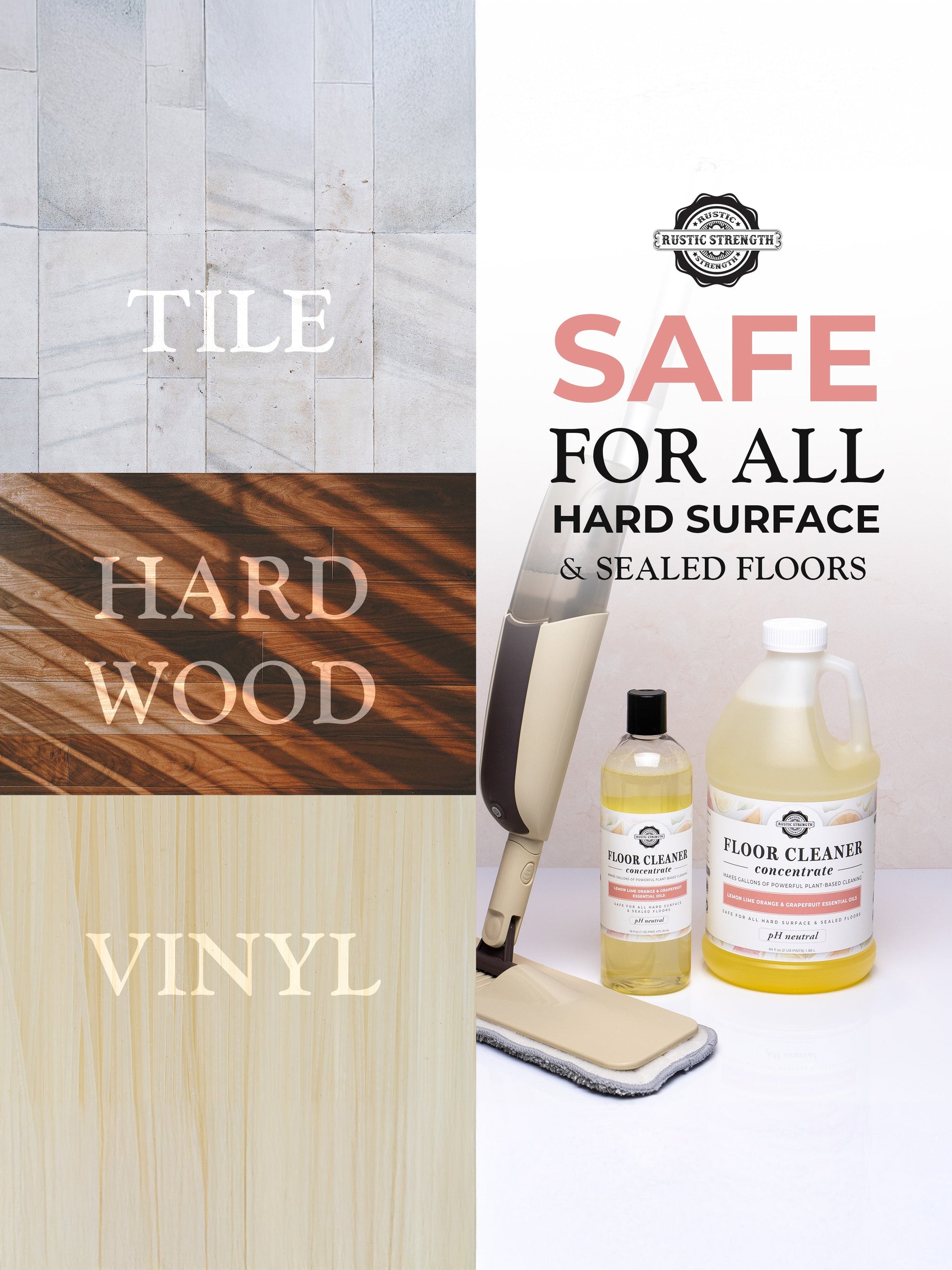 Floor Cleaner Concentrate | Rosemary, Mint & Tea Tree - Homeland Harvest