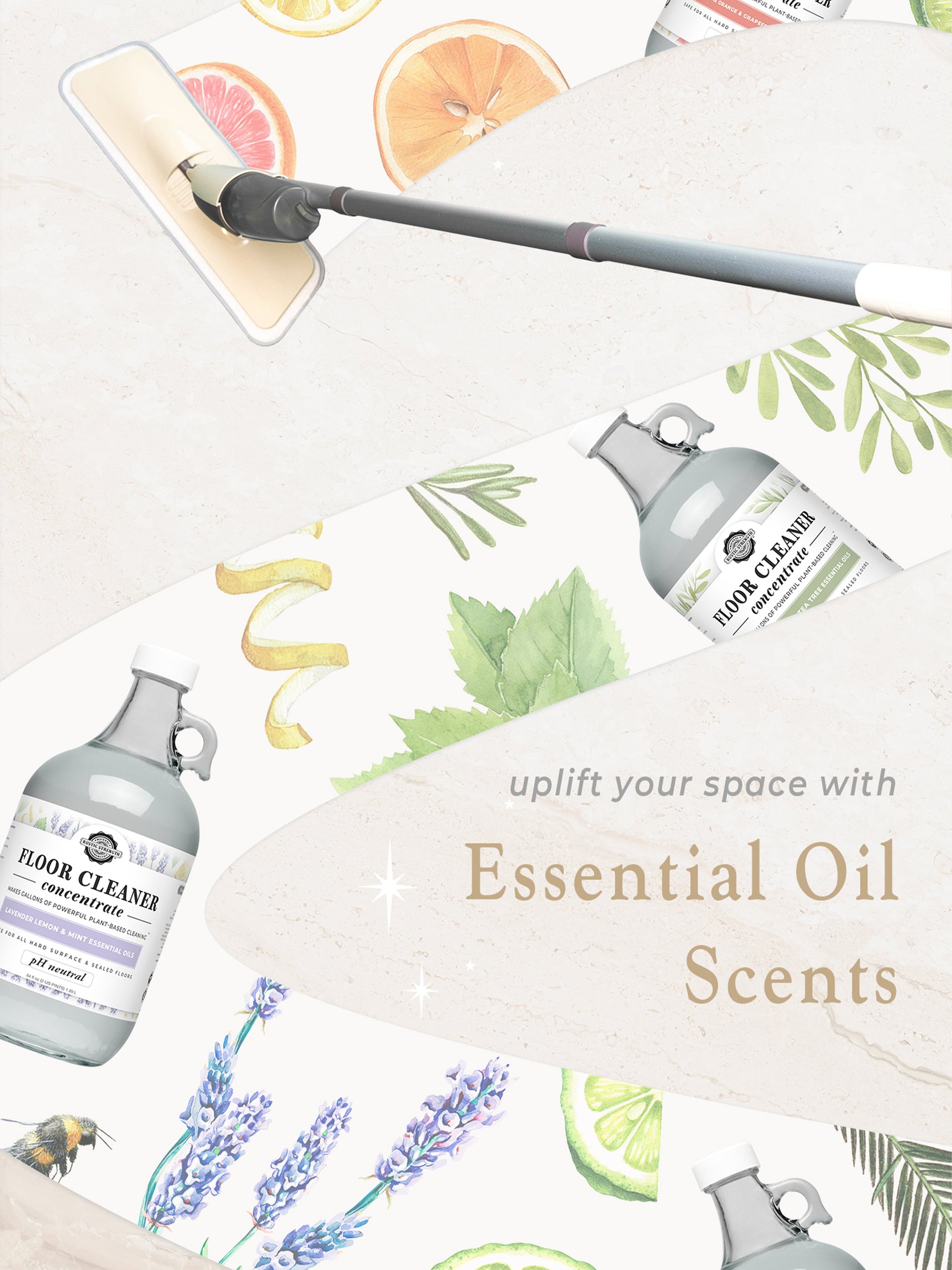 Floor Cleaner Concentrate | Rosemary, Mint & Tea Tree - Homeland Harvest