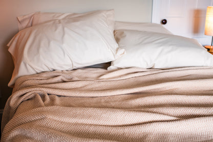 Herringbone Weave Cotton Blanket - Homeland Harvest