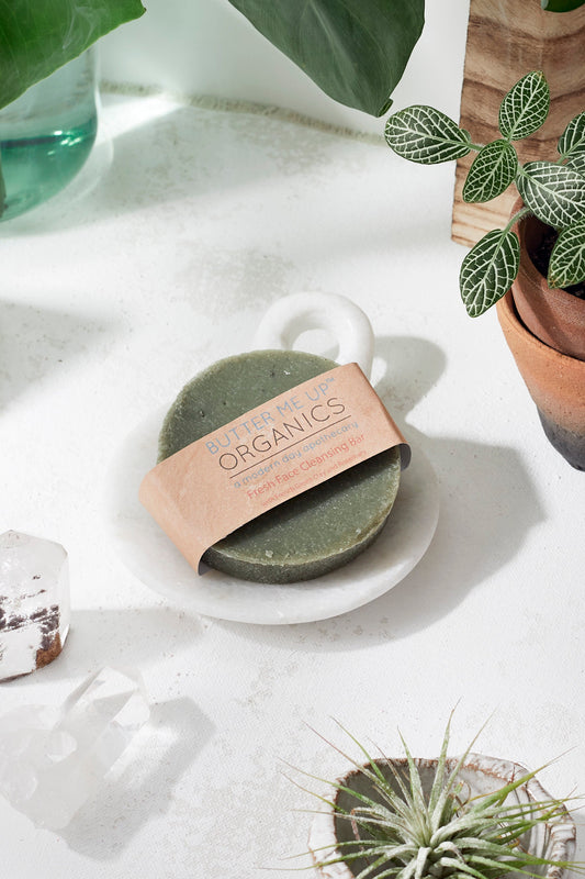 Face Wash Facial Cleansing Bar with French Green Sea Clay - Homeland Harvest
