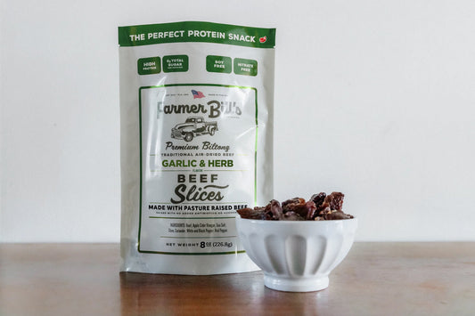 1/2 lb Sliced Garlic & Herb Beef Biltong