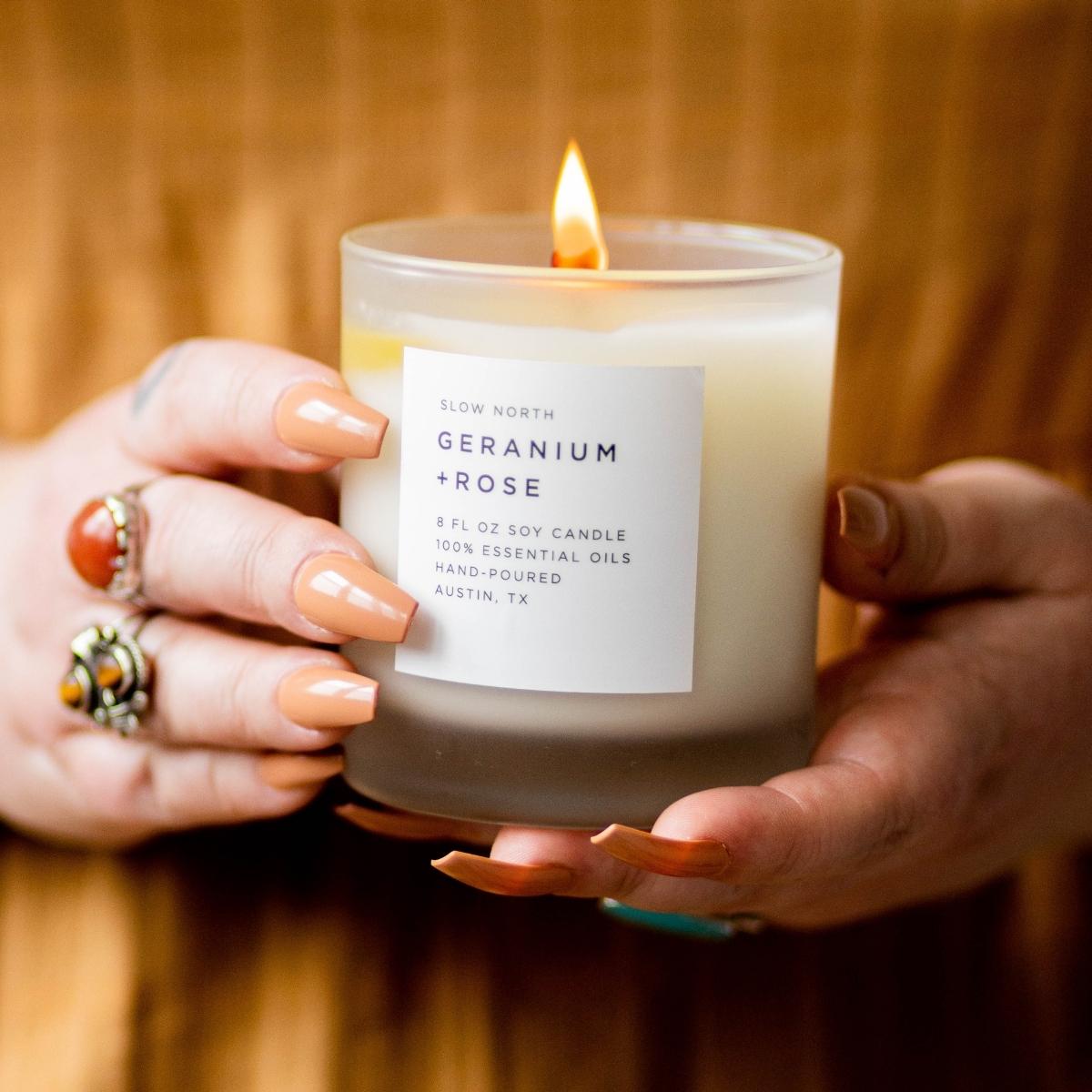 Geranium + Rose - Signature Candle - Homeland Harvest