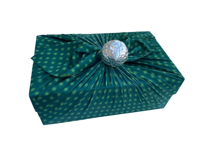 Large Reusable Cloth Furoshiki Gift Wrap | Christmas Trees & Stars - Homeland Harvest