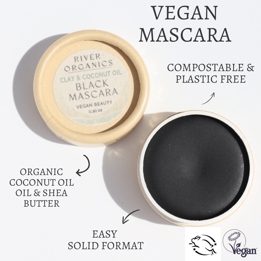 Black Vegan Zero-Waste Mascara - Homeland Harvest