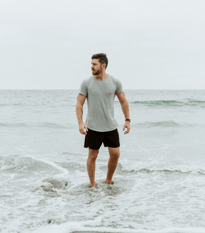 Bamboo Swift Curve-Hem Tee - Black - Homeland Harvest