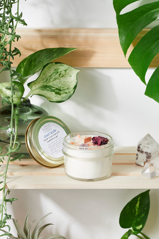 Grief Candle / Intention Candle / Essential Oil Candle / Soy Wax Candle / Candle for Grief - Homeland Harvest