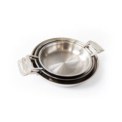 3- Piece Fry Pan Set With Short Handles - Homeland Harvest