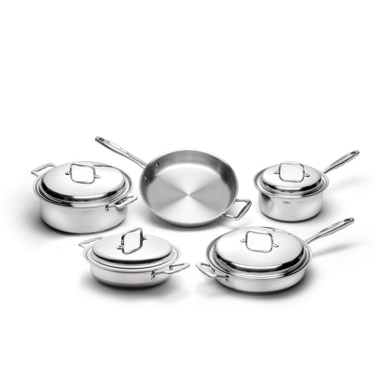 9 Piece Stainless Steel Cookware Set - Homeland Harvest