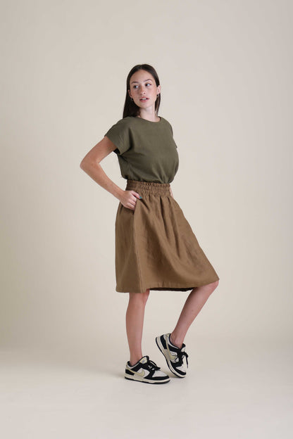 Afternoon Skirt (Upadated) in Tea