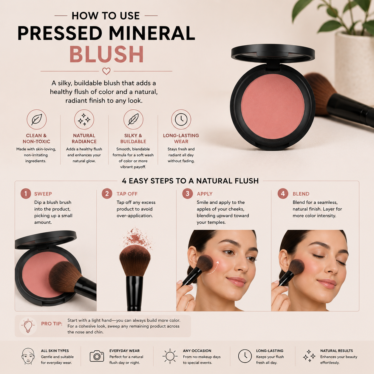 Blush | pressed + organic