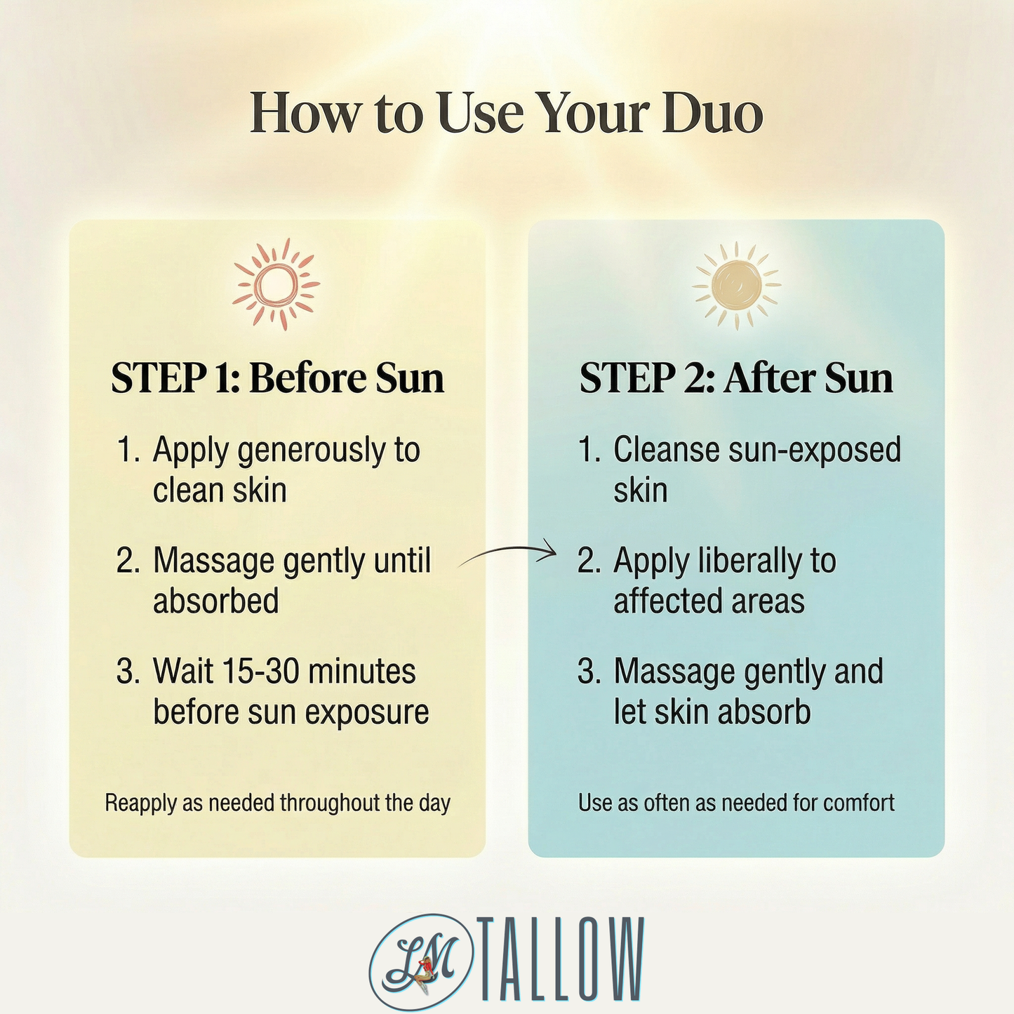 Tallow Sun Care Duo - Before & After Sun Cream