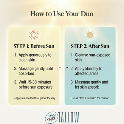 Tallow Sun Care Duo - Before & After Sun Cream