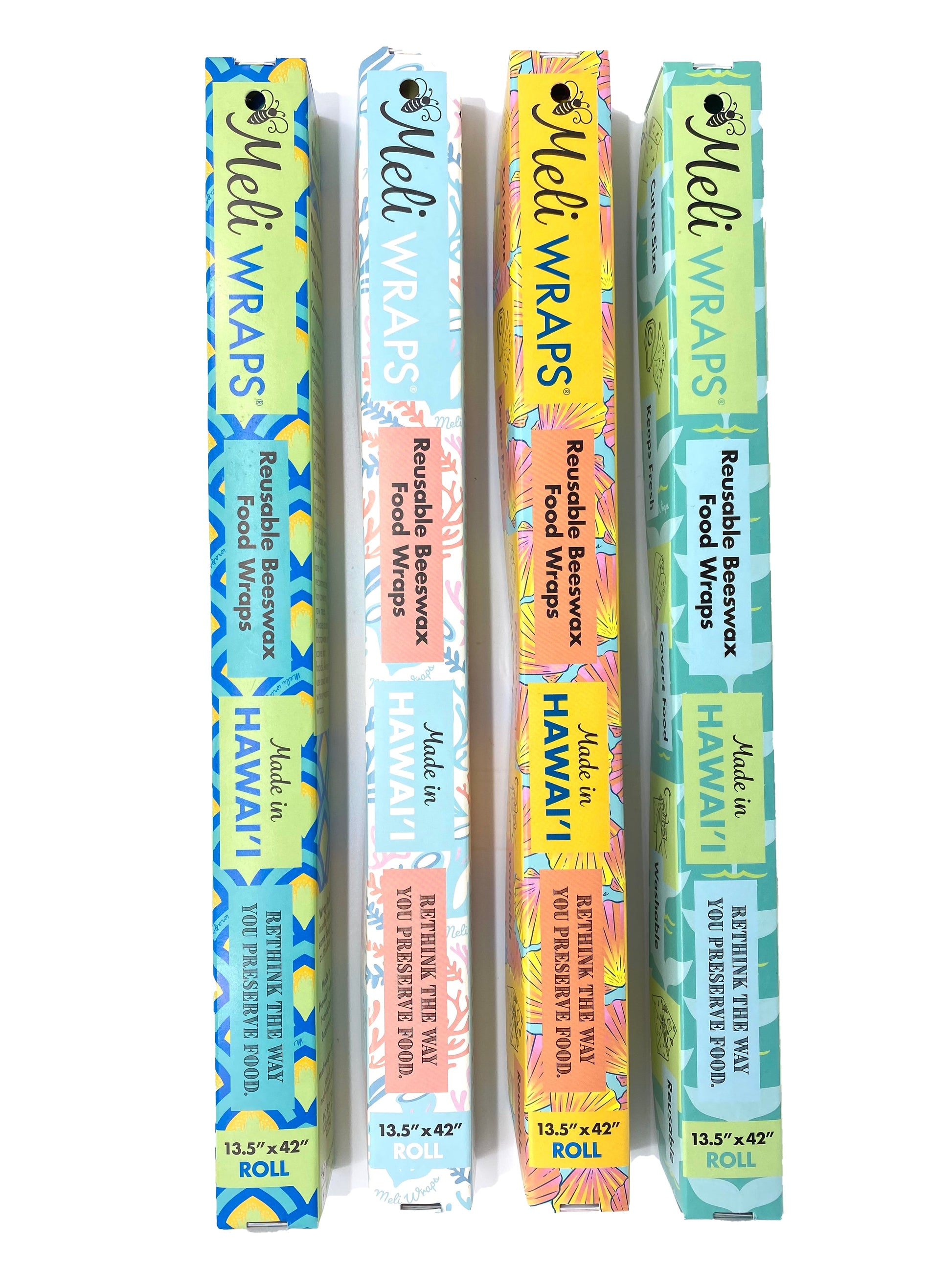 Meli Wraps Beeswax Wrap Bulk Roll + Cutlery Set in Reef Print - Homeland Harvest