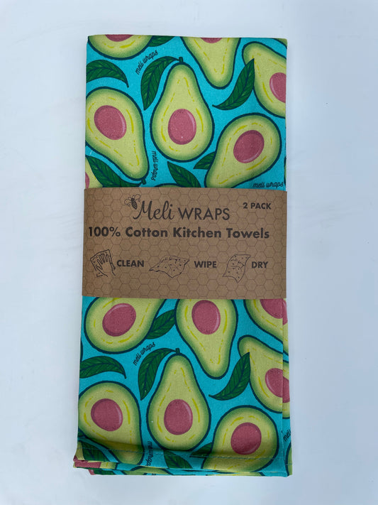 Avocado Kitchen Towel Set of 2 100% Cotton - Homeland Harvest