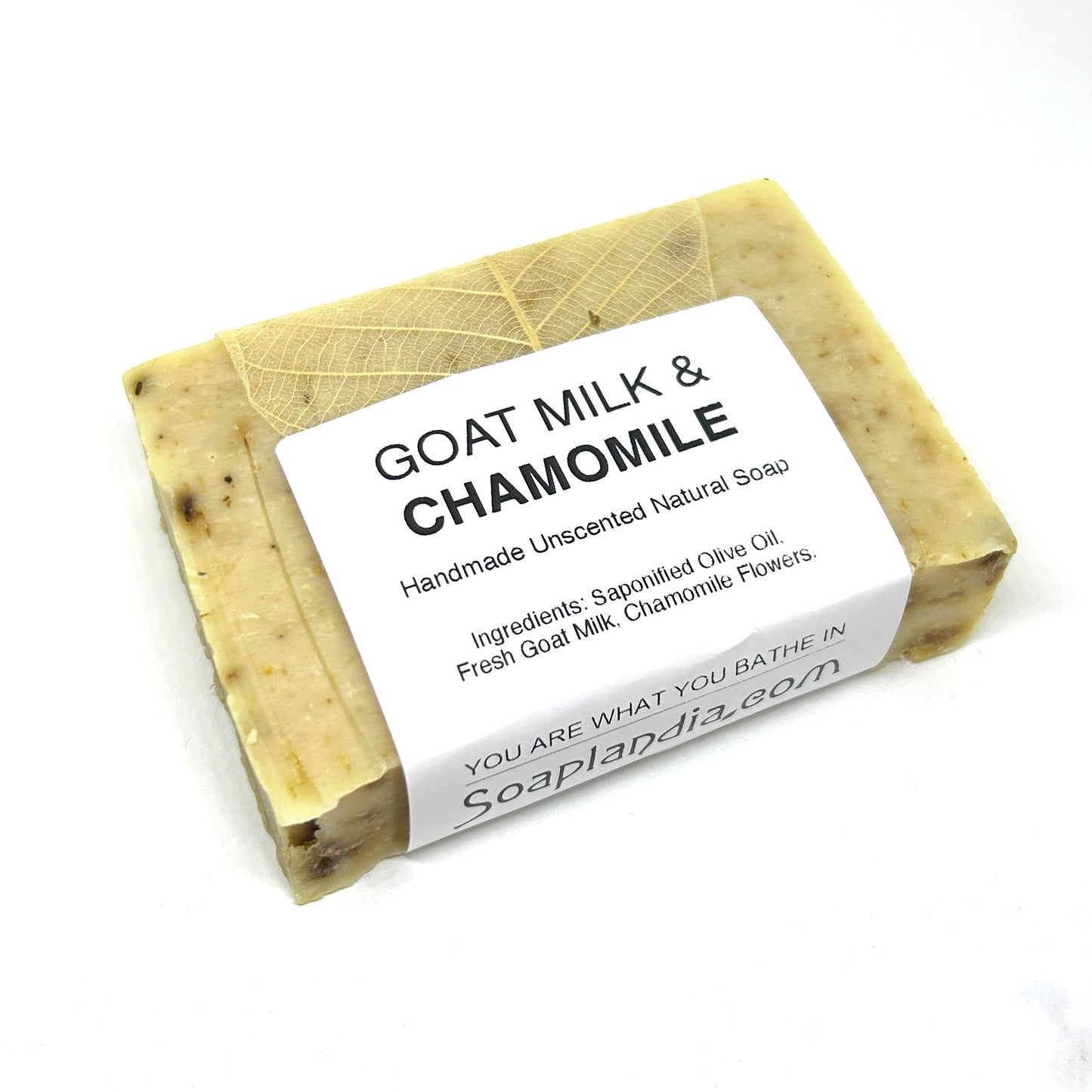 Goat Milk & Olive Oil Bar Soap with Chamomile, Unscented - Homeland Harvest