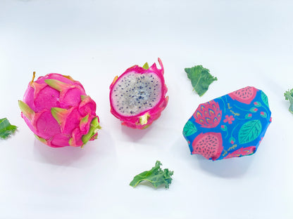 Beeswax Food Wrap - Dragonfruit Print - Homeland Harvest