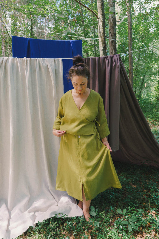Esme Skirt (Updated) in Avocado
