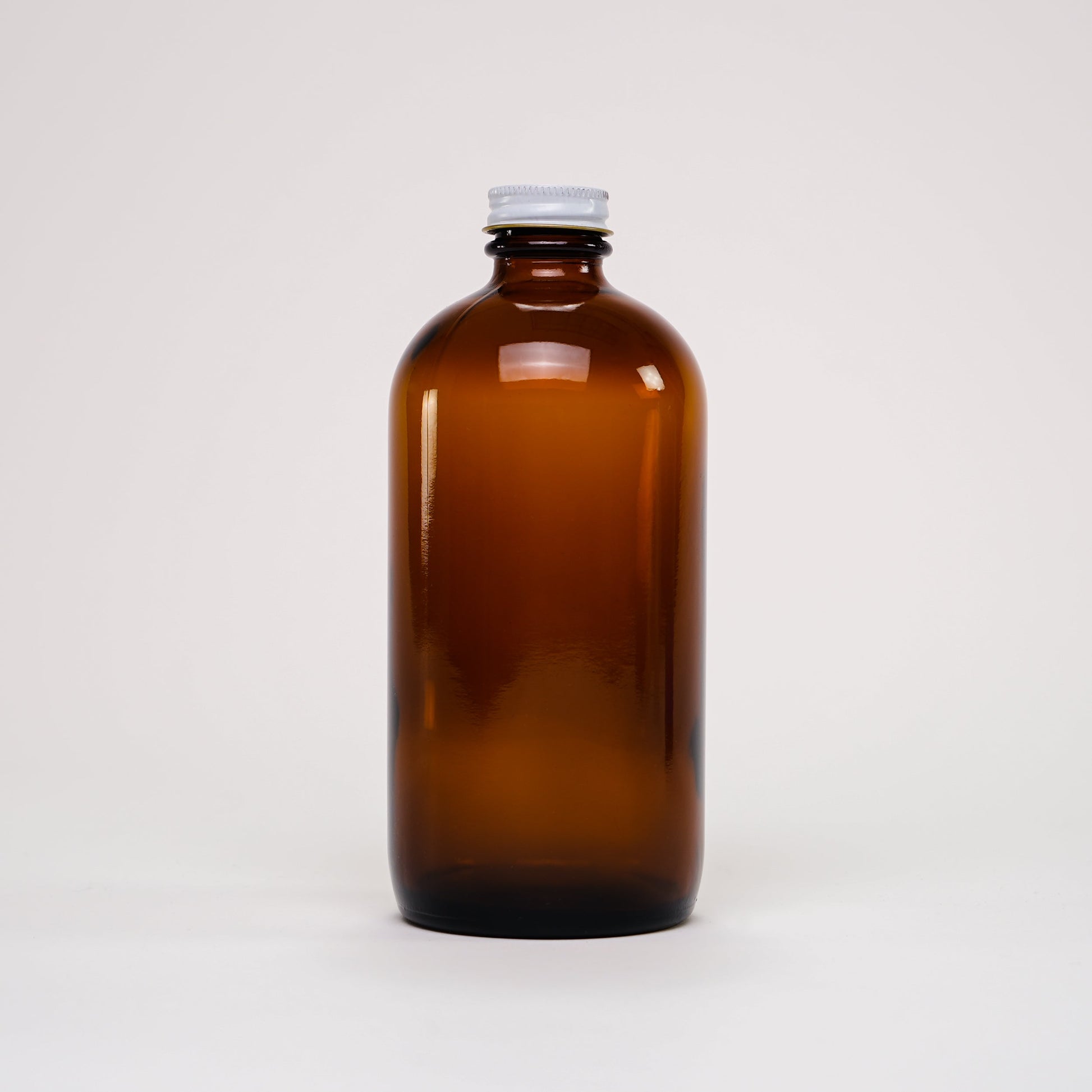 16 oz Amber Glass Keeper Bottle | Metal Cap - Homeland Harvest