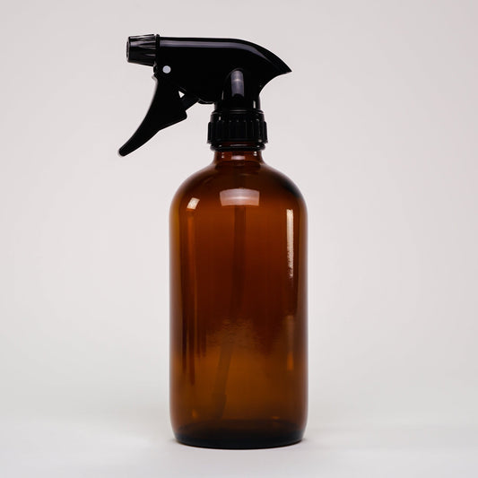 16 oz Amber Glass Keeper Bottle | Spray Nozzle - Homeland Harvest
