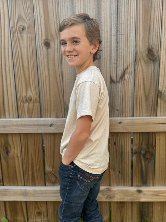Organic Cotton Short Sleeve Kids T-Shirt-Undyed - Homeland Harvest