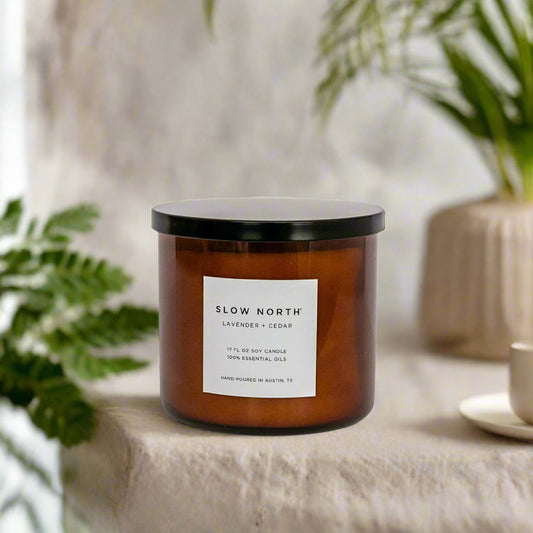 Lavender + Cedar - Signature 3-Wick Candle - Homeland Harvest