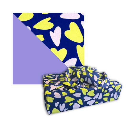 Large Reusable Cloth Furoshiki Gift Wrap | Bright Hearts - Homeland Harvest