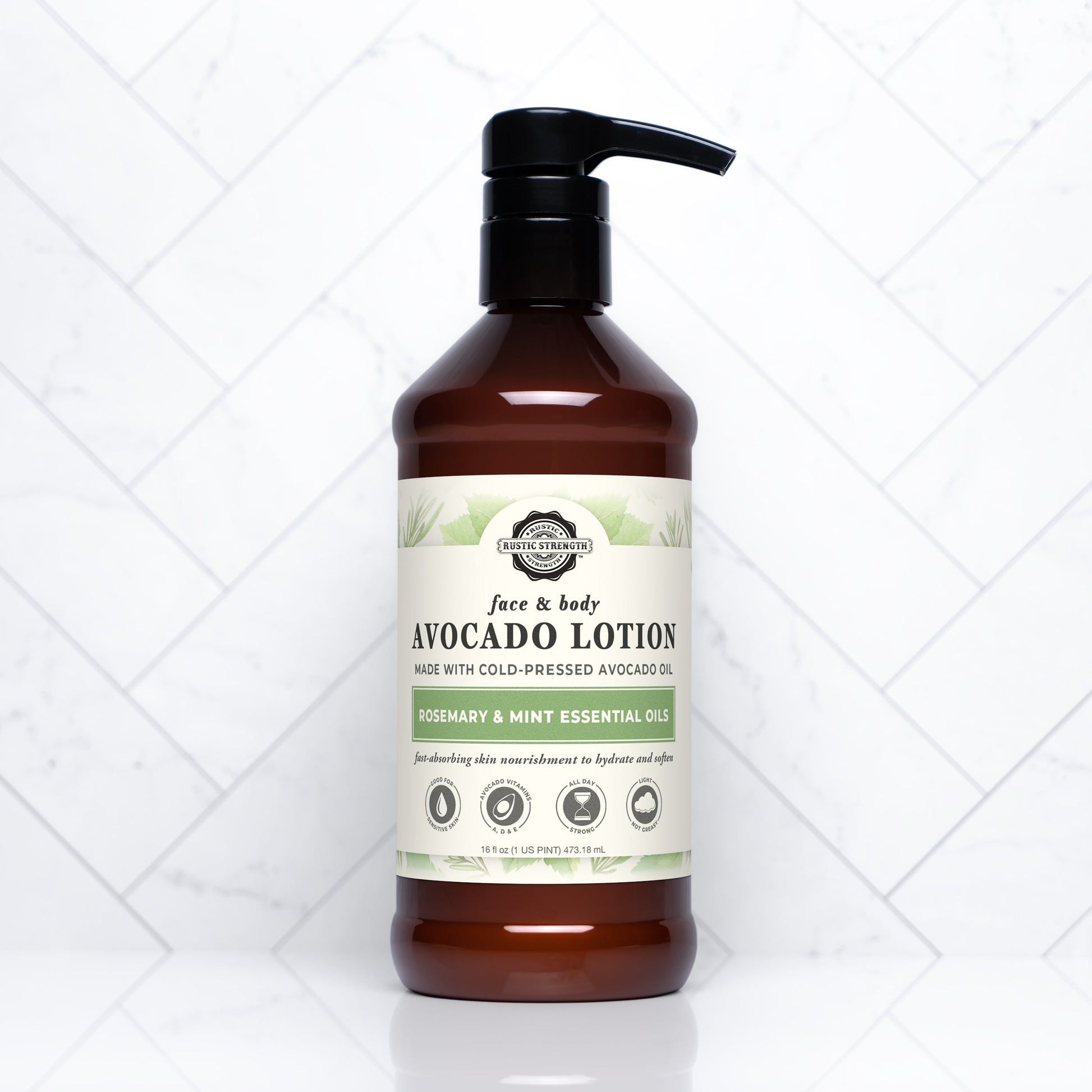 Avocado Lotion | Rosemary & Mint - Homeland Harvest