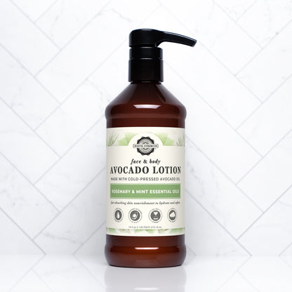 Avocado Lotion | Rosemary & Mint - Homeland Harvest