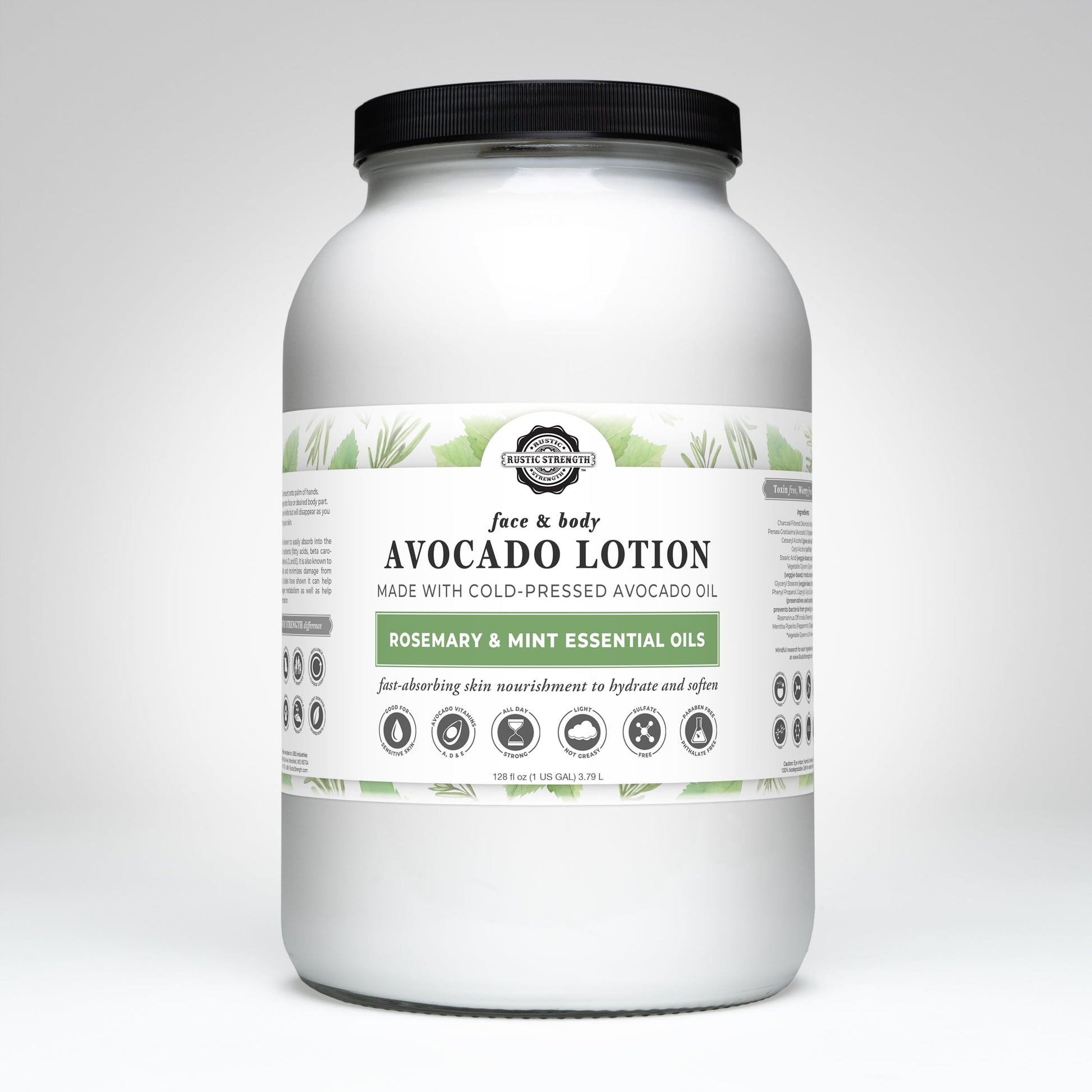 Avocado Lotion | Rosemary & Mint - Homeland Harvest