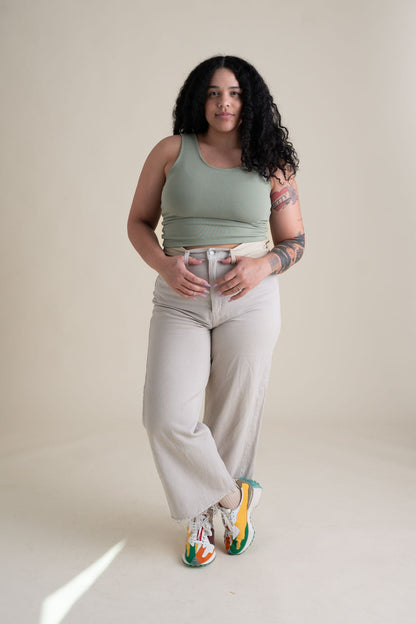 Frances Tank in Pistachio