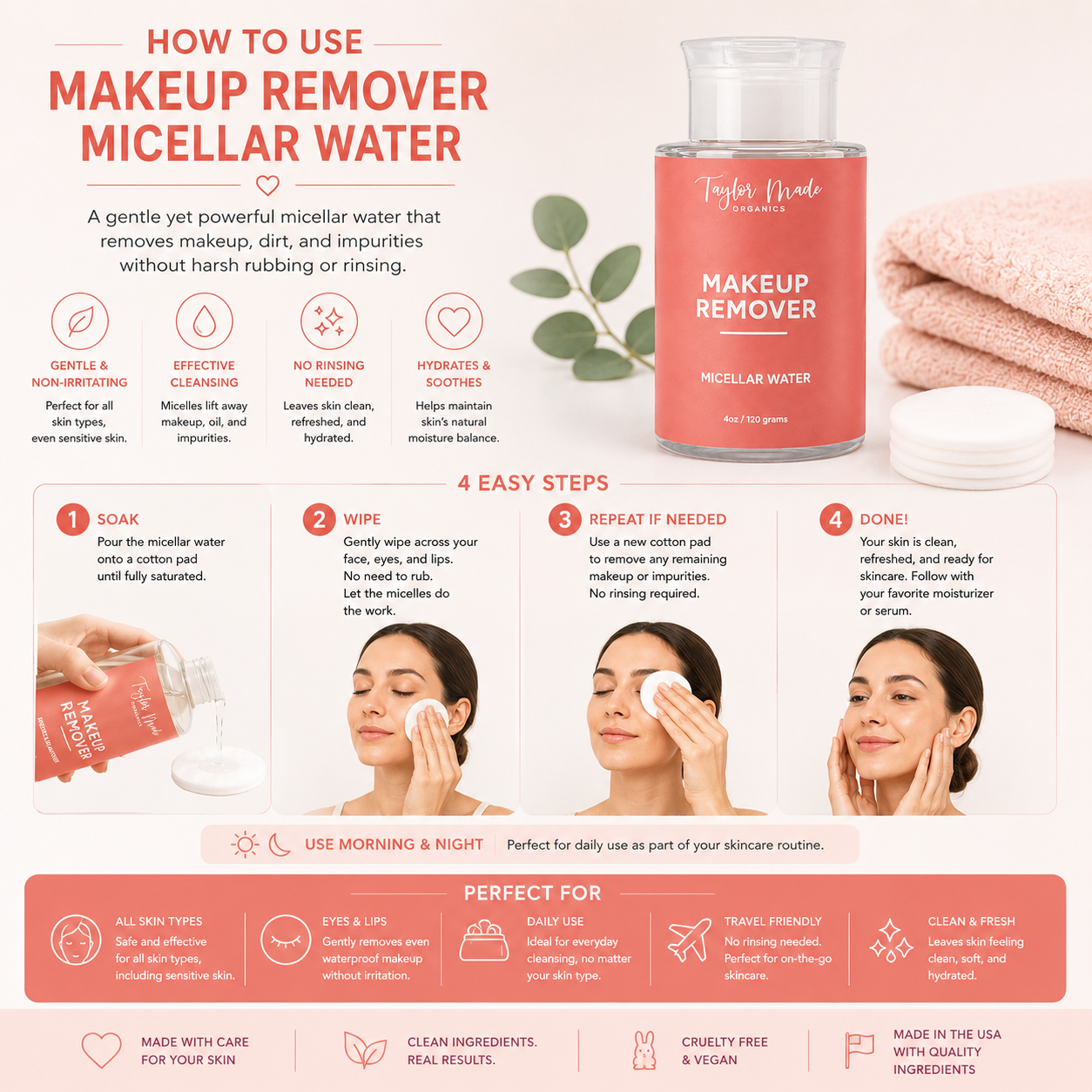 Makeup Remover with micellar water